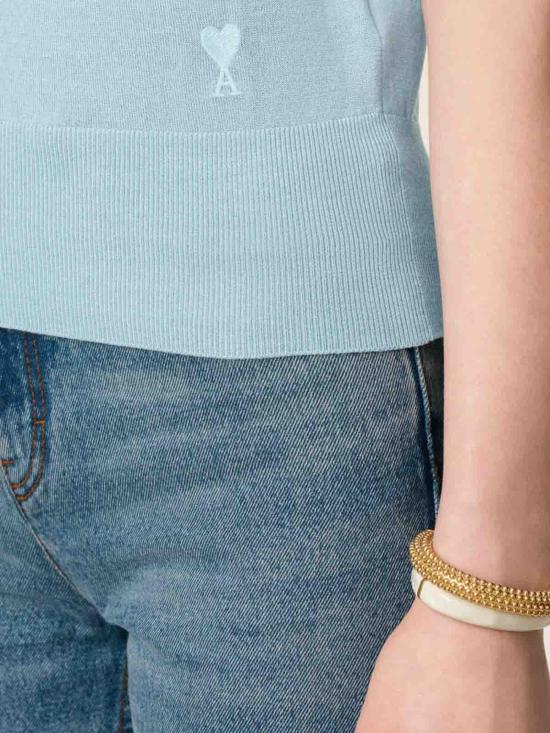 25FW 아미 폴로 티셔츠 FPL412KN00664506 Blue - AMI