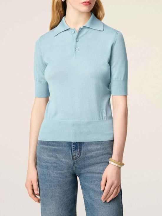 25FW 아미 폴로 티셔츠 FPL412KN00664506 Blue - AMI