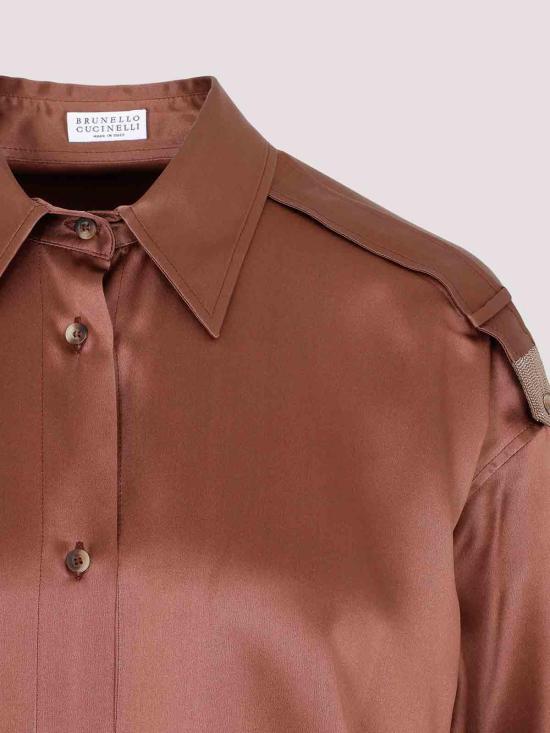  브루넬로 쿠치넬리 셔츠 MPC59RH136C8645 Brown - BRUNELLO CUCINELLI