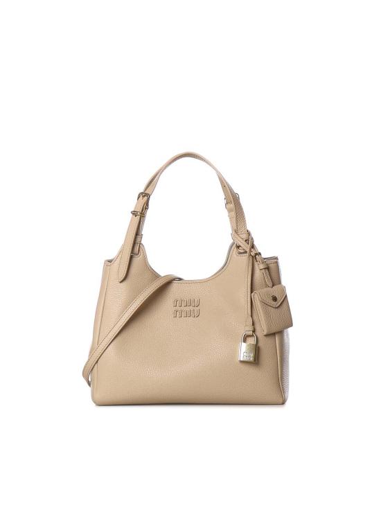 26SS 미우미우 레더 숄더백 5BA3042IFLF05C2 Beige