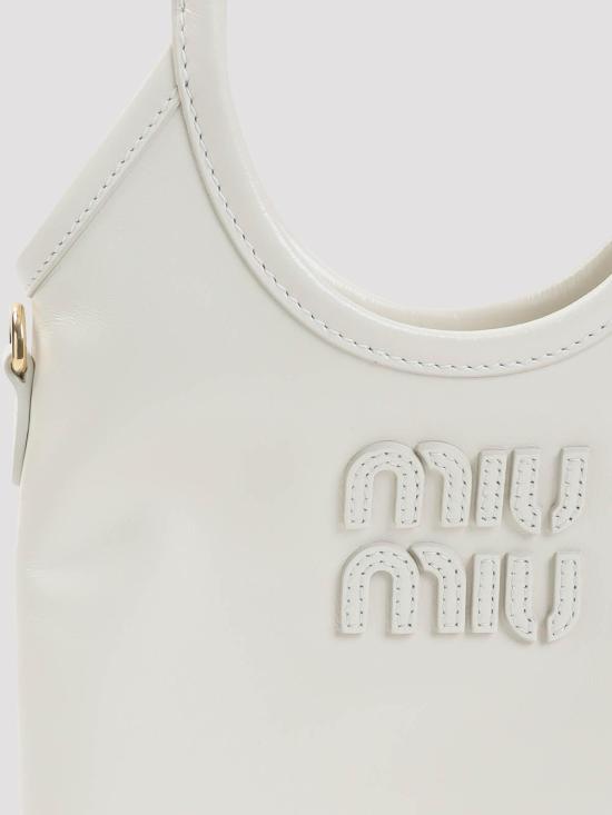 26SS 미우미우 클러치/파우치 5BA281VOLI2IEOF0009 White - MIU MIU