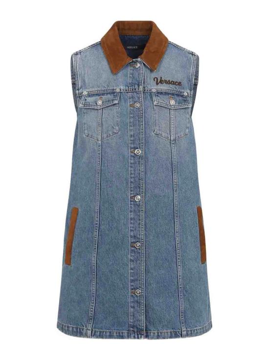 26SS 베르사체 미디 스커트 10226951A167511D800 Medium Wash