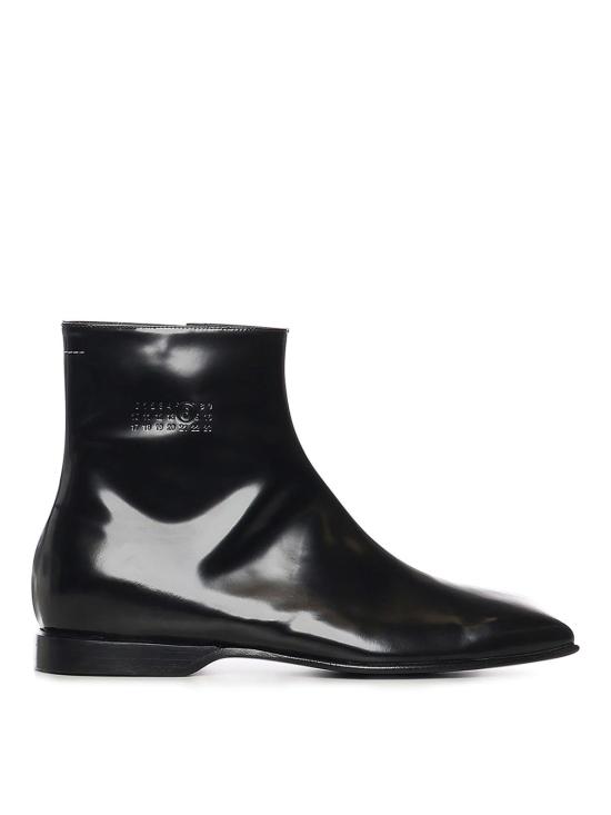 26SS MM6 메종마르지엘라 레더 앵클 부츠 SH1WU0013P7137T8013 Black
