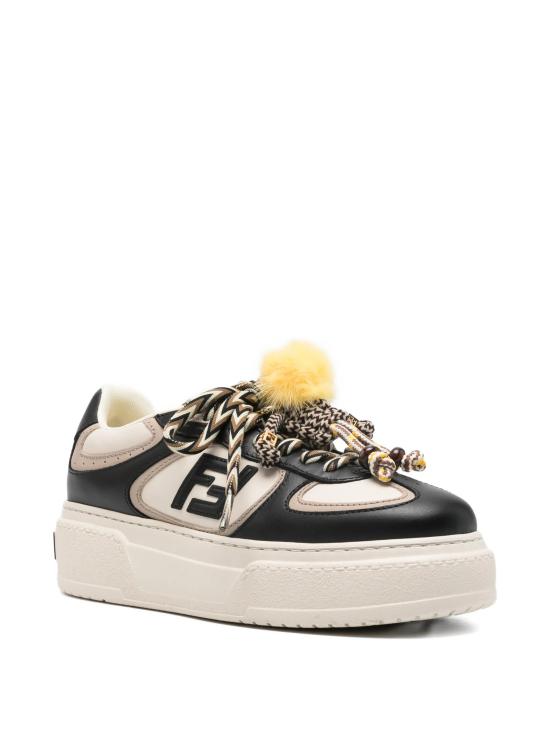 26SS 펜디 매치 소프트 레더 로우탑 스니커즈 8E8721AY9N F1V7Q Black - FENDI