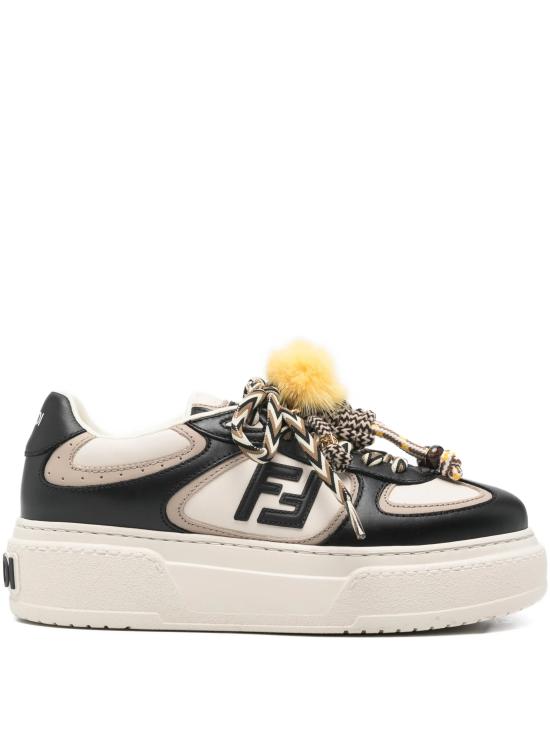 26SS 펜디 매치 소프트 레더 로우탑 스니커즈 8E8721AY9N F1V7Q Black