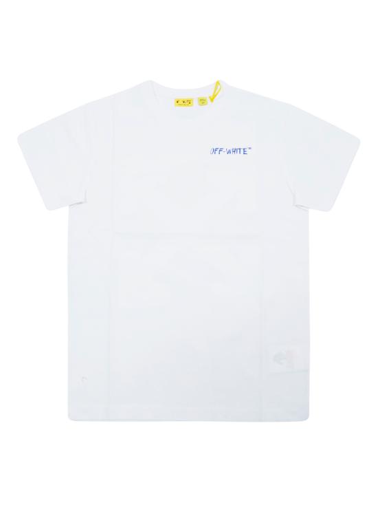 26SS [키즈] 오프화이트 티셔츠 44BAA002S26J005 100 BIANCO
