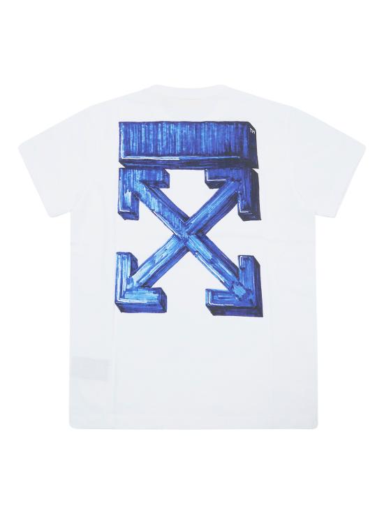 26SS [키즈] 오프화이트 티셔츠 44BAA002S26J005 100 BIANCO - OFF WHITE