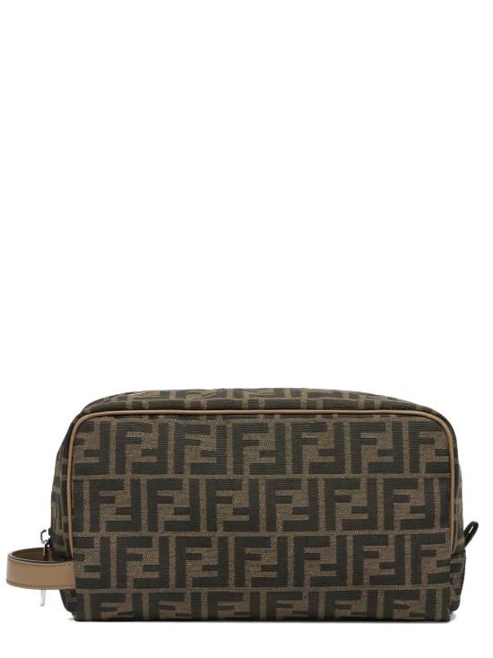 26SS 펜디 FF 자카드 패브릭 토일레트리 케이스 7N0141ALWK F1HRM Brown