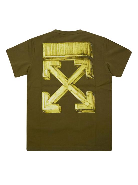 26SS [키즈] 오프화이트 티셔츠 44BAA002S26J005 311 VERDE - OFF WHITE