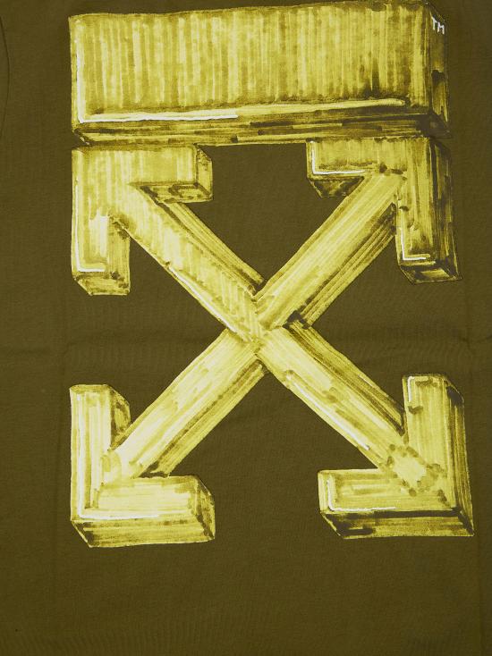 26SS [키즈] 오프화이트 티셔츠 44BAA002S26J005 311 VERDE - OFF WHITE