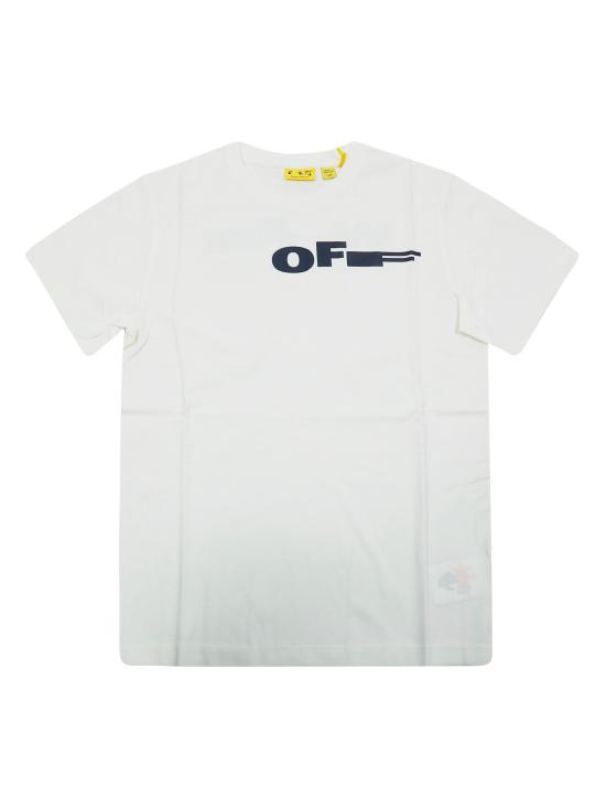 26SS [키즈] 오프화이트 티셔츠 44BAA002S26J00A 100 BIANCO