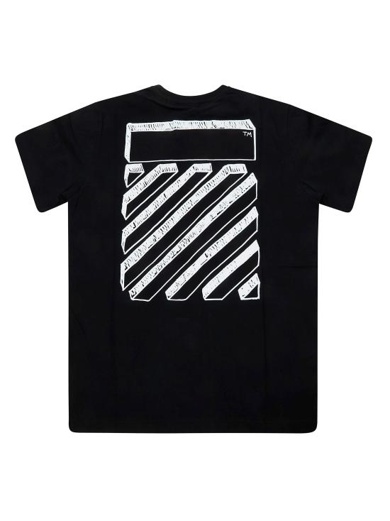 26SS [키즈] 오프화이트 티셔츠 44BAA002S26J009 001 NERO - OFF WHITE