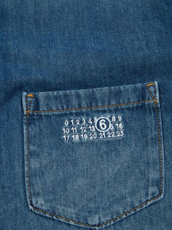 26SS [키즈] MM6 메종마르지엘라 셔츠 M60763 MM07A M601 BLU - MM6 MAISON MARGIELA