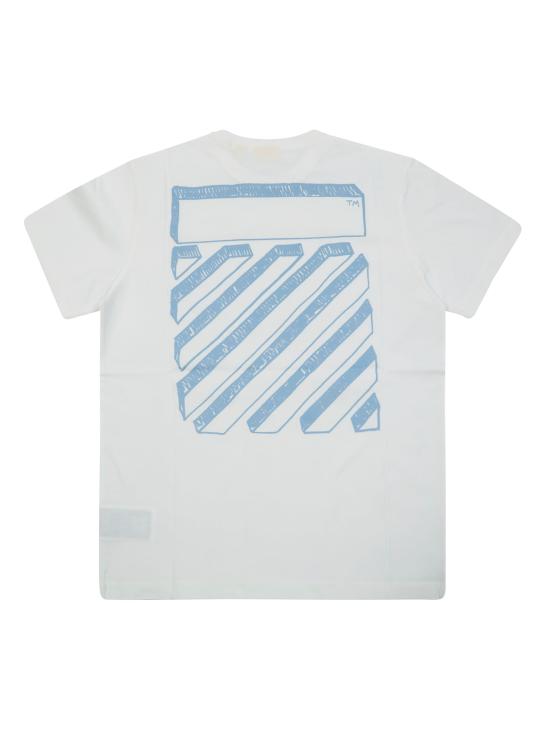 26SS [키즈] 오프화이트 티셔츠 44BAA002S26J009 100 BIANCO - OFF WHITE