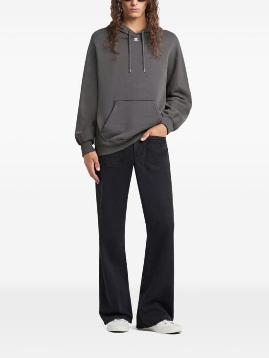 26SS 쿠레쥬 후드 티셔츠 126JHO049JS0266 9917 Grey - COURREGES