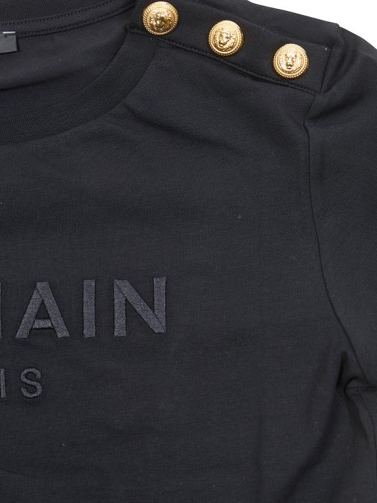 26SS [키즈] 발망 티셔츠 BY8A21Z3277 930NE NERO - BALMAIN