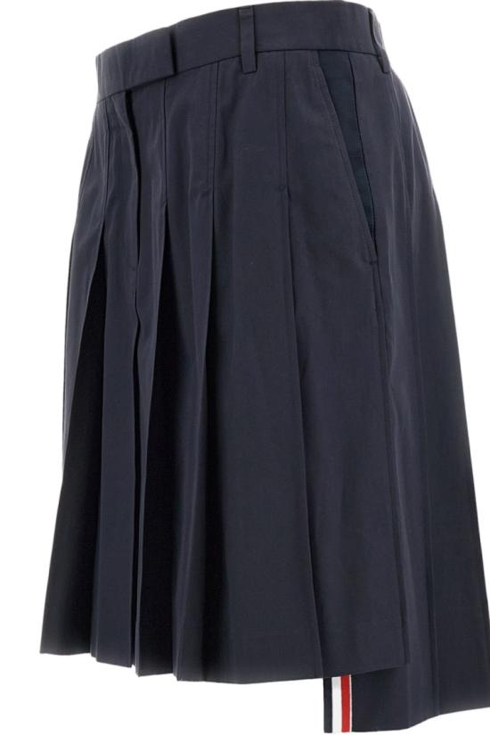 26SS 톰브라운 코튼 수트 플리츠 스커트 FGCA40UF1063415 Blue - THOM BROWNE