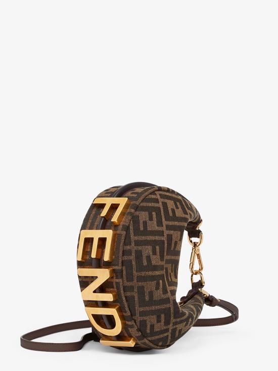 26SS 펜디 펜디그라피 FF 패브릭 미니백 8BS081ALP3 F1MAT Brown - FENDI