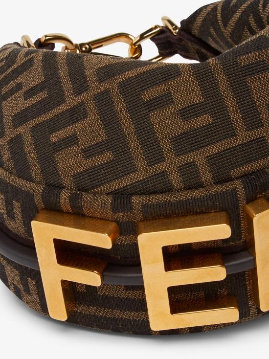 26SS 펜디 펜디그라피 FF 패브릭 미니백 8BS081ALP3 F1MAT Brown - FENDI