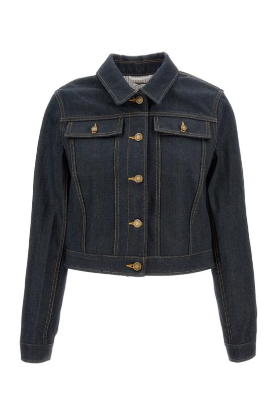 26SS 톰브라운 셀비지 데님 슈렁큰 재킷 FBC948UF1101415 Blue