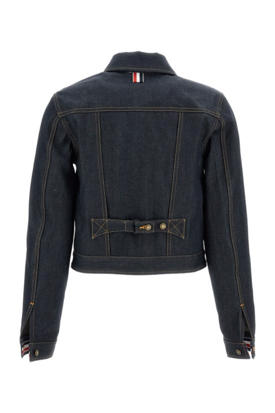 26SS 톰브라운 셀비지 데님 슈렁큰 재킷 FBC948UF1101415 Blue - THOM BROWNE