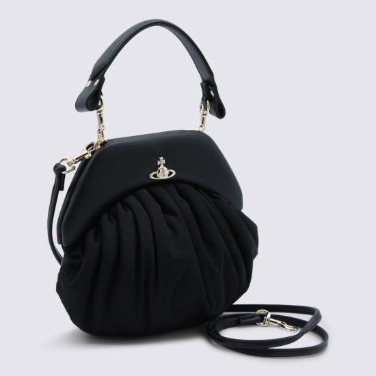 26SS 비비안웨스트우드 사피아노 탑핸들 클러치 파우치 49030001WW01F4N401 Black - VIVIENNE WESTWOOD