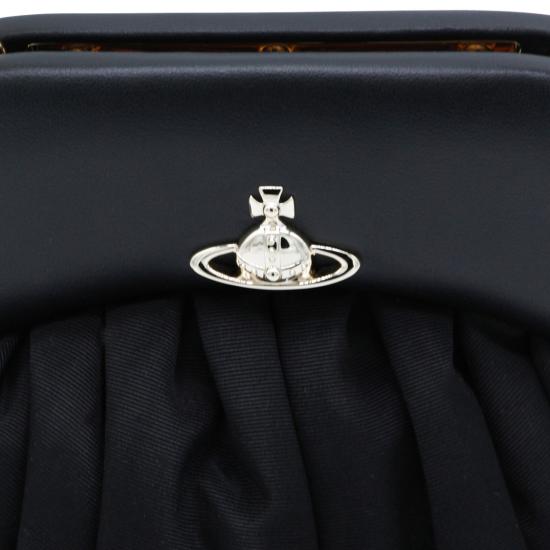 26SS 비비안웨스트우드 사피아노 탑핸들 클러치 파우치 49030001WW01F4N401 Black - VIVIENNE WESTWOOD