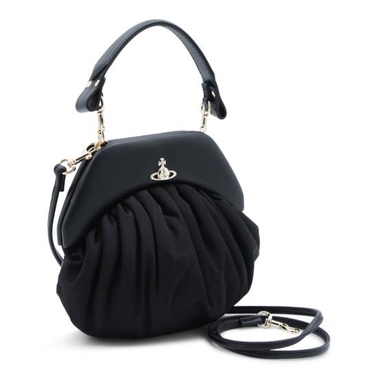 26SS 비비안웨스트우드 사피아노 탑핸들 클러치 파우치 49030001WW01F4N401 Black - VIVIENNE WESTWOOD
