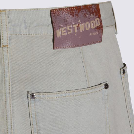 26SS 비비안웨스트우드 로고 패치 5포켓 진 로고 패치 5포켓 진 2802003GW01C1B412 Blue - VIVIENNE WESTWOOD