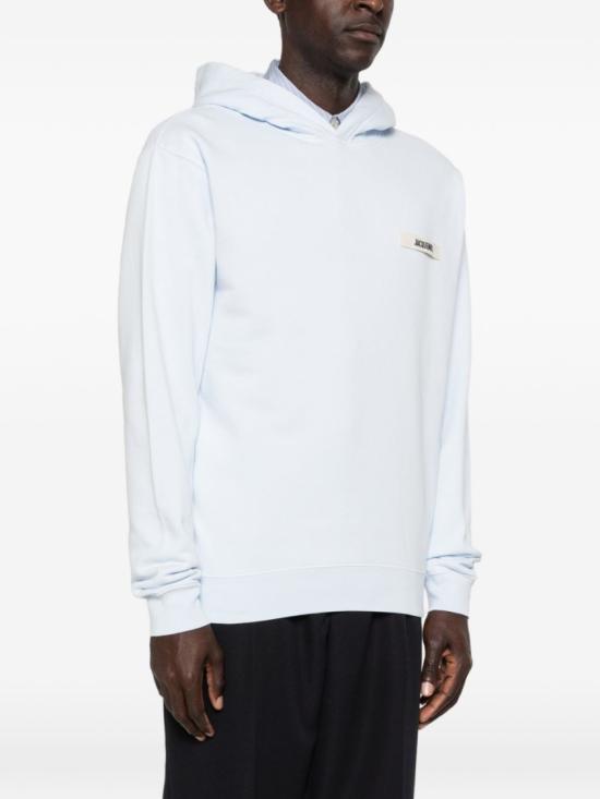 26SS 자크뮈스 그로그랭 후드 티셔츠 HOM00247 AJ00126 321 Blue - JACQUEMUS