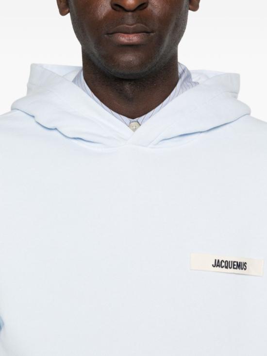 26SS 자크뮈스 그로그랭 후드 티셔츠 HOM00247 AJ00126 321 Blue - JACQUEMUS