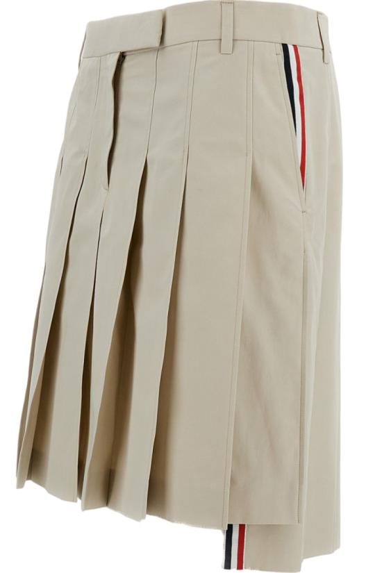 26SS 톰브라운 코튼 수트 플리츠 스커트 FGCA40UF1063260 Neutrals - THOM BROWNE