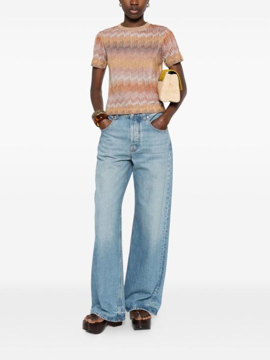 26SS 미소니 반팔 티셔츠 DS26SL01 BR014SS10C0 Golden - MISSONI