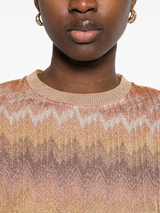 26SS 미소니 반팔 티셔츠 DS26SL01 BR014SS10C0 Golden - MISSONI