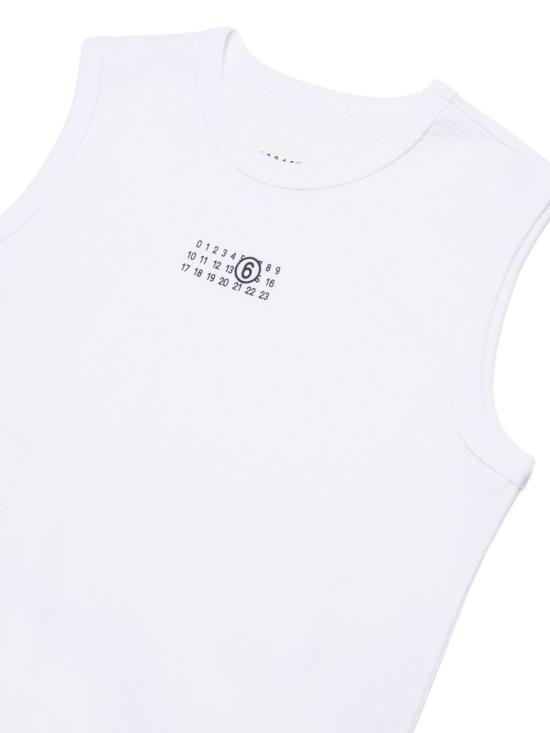 26SS [키즈] MM6 메종마르지엘라 티셔츠 M60575MM04I M6100 White - MM6 MAISON MARGIELA