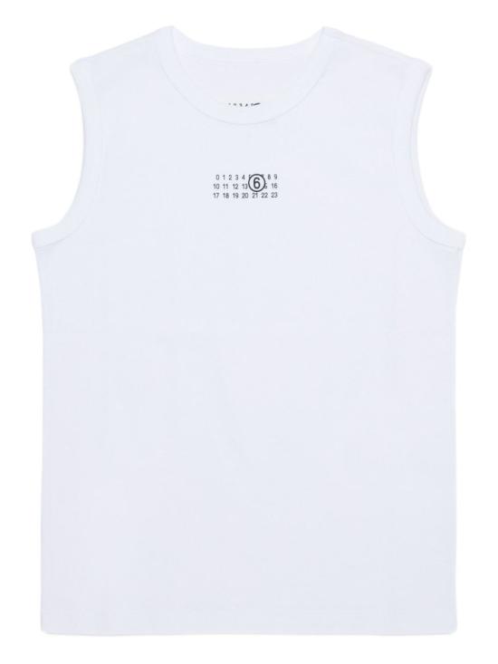 26SS [키즈] MM6 메종마르지엘라 티셔츠 M60575MM04I M6100 White