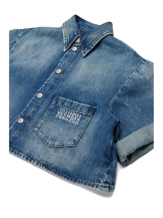 26SS [키즈] MM6 메종마르지엘라 셔츠 M60763MM07A M601 Blue - MM6 MAISON MARGIELA