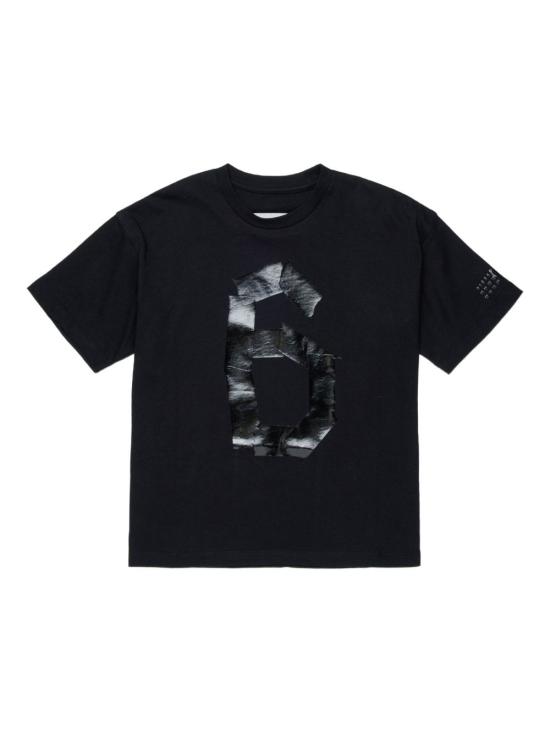 26SS [키즈] MM6 메종마르지엘라 티셔츠 M61021MM02Y M6900 Black