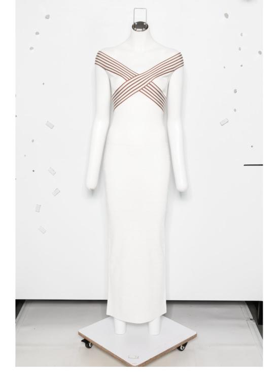 26SS 엘리자베타프랜치 미디 원피스 AM75S61E2 AQ6 White - ELISABETTA FRANCHI