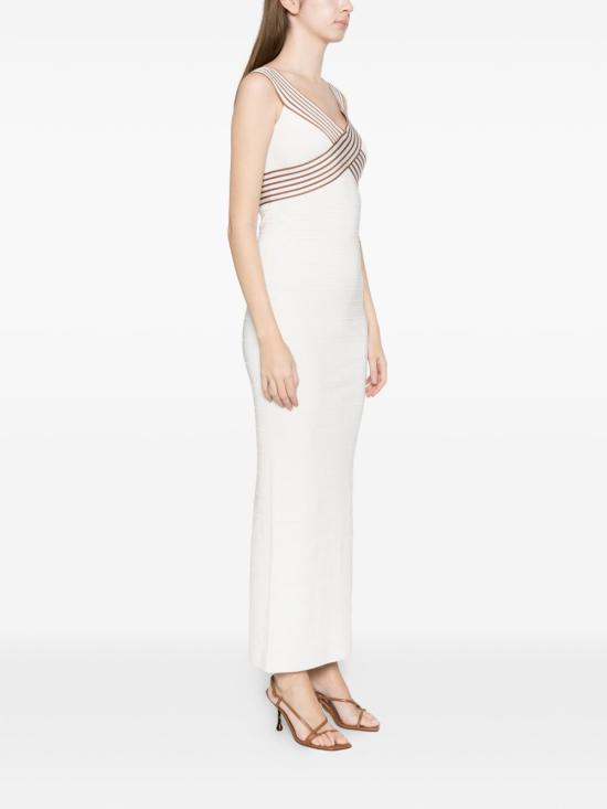 26SS 엘리자베타프랜치 미디 원피스 AM75S61E2 AQ6 White - ELISABETTA FRANCHI