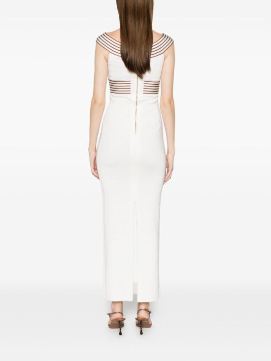 26SS 엘리자베타프랜치 미디 원피스 AM75S61E2 AQ6 White - ELISABETTA FRANCHI