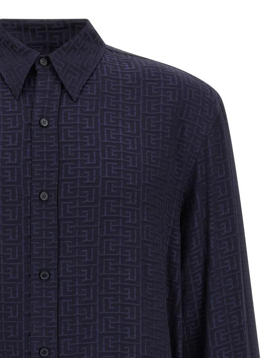 26SS 발망 긴팔 셔츠 GH1HS555VI746UB Blue - BALMAIN