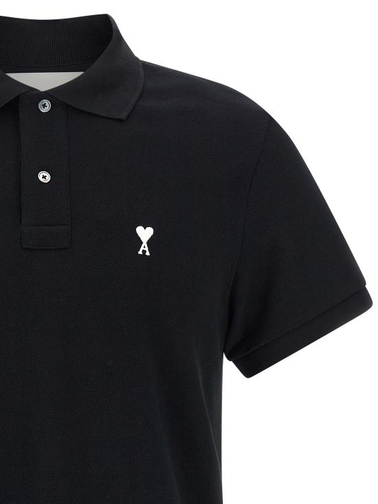 26SS 아미 스몰 하트 로고 폴로 티셔츠 HPL411760045 Black - AMI