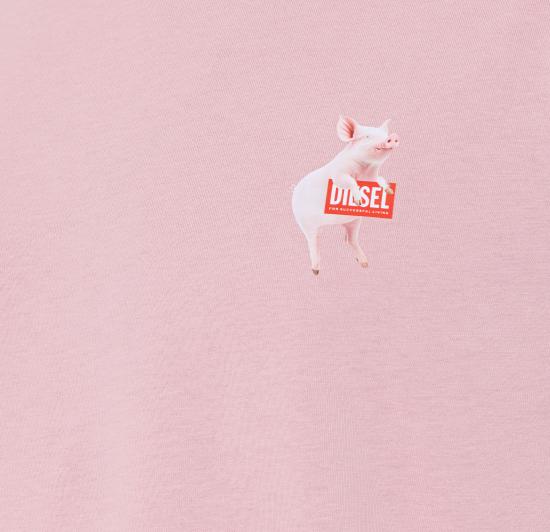 26SS 디젤 반팔 티셔츠 A22005 0PLAT33L Pink - DIESEL