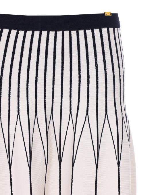 26SS 엘리자베타프랜치 미디 스커트 GK31S62E2 E84 White - ELISABETTA FRANCHI