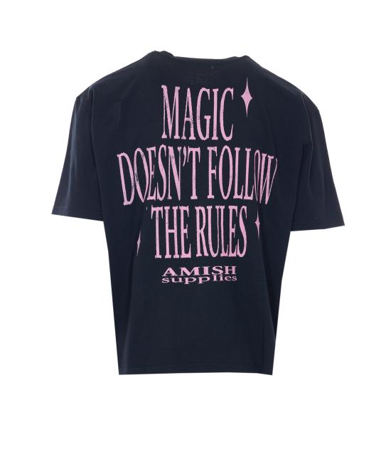 26SS 아미시 반팔 티셔츠 AMU144 CR5805690569 Black - AMISH