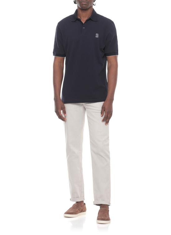 26SS 브루넬로 쿠치넬리 피케 폴로 셔츠 ME8548788 CK781 Blue - BRUNELLO CUCINELLI