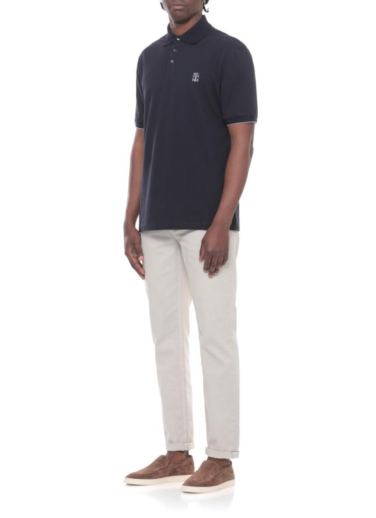 26SS 브루넬로 쿠치넬리 피케 폴로 셔츠 ME8548788 CK781 Blue - BRUNELLO CUCINELLI