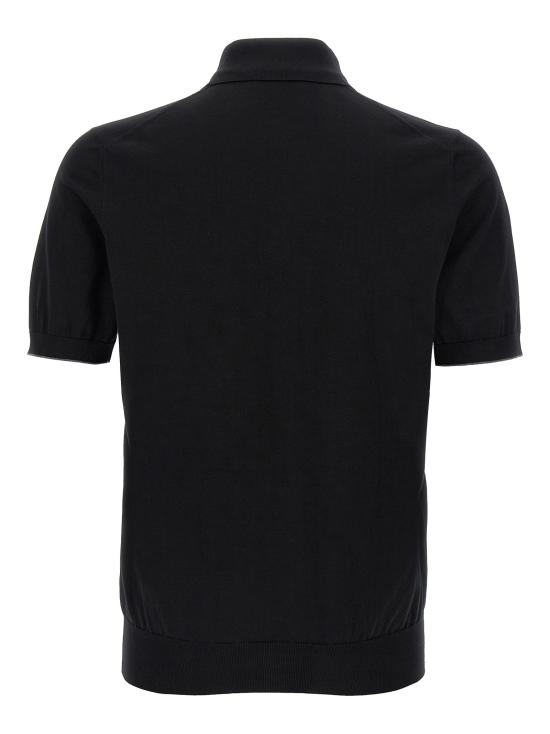 26SS 브루넬로 쿠치넬리 폴로 티셔츠 M29800125CH101 BLACK DOM - BRUNELLO CUCINELLI