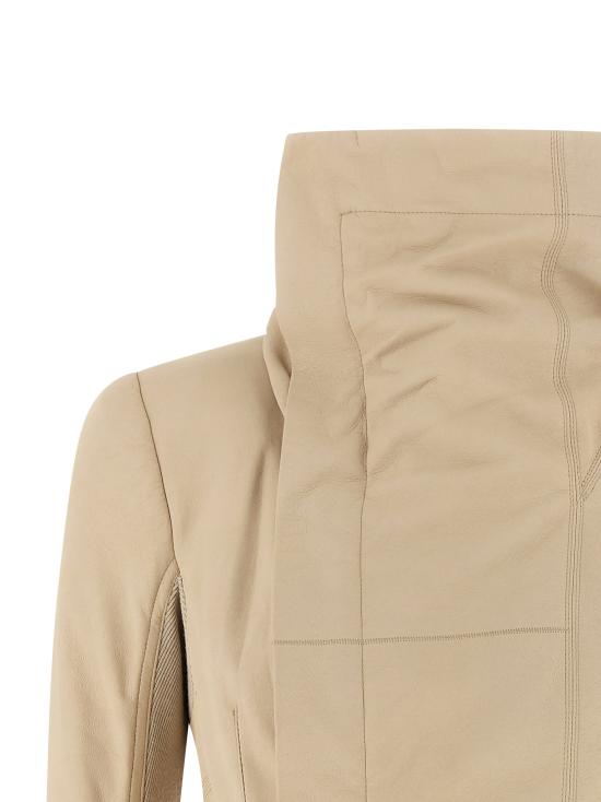 26SS 릭 오웬스 가죽 자켓 RP01F6743LBF138 Beige - RICK OWENS